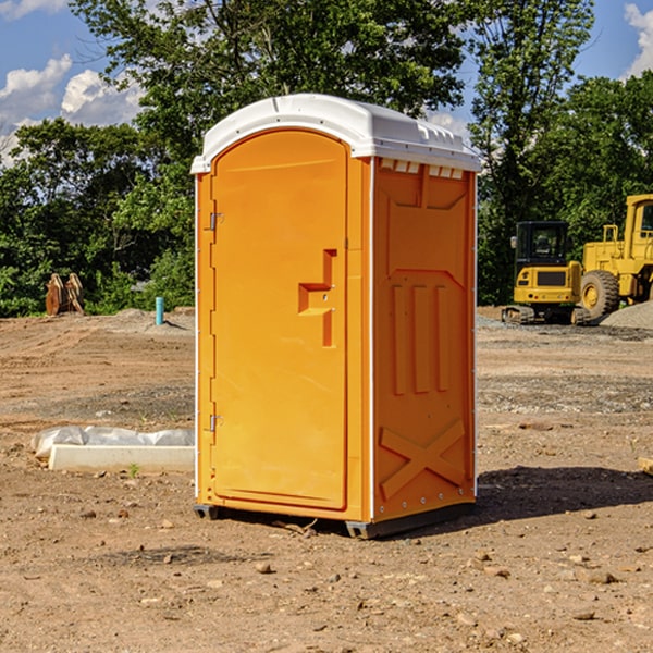 can i customize the exterior of the portable restrooms with my event logo or branding in Clover Creek